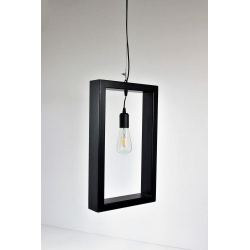Lampa wisząca metalowa LOFT  czarna